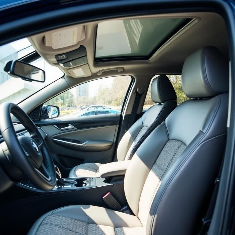 Spotless car interior with clean leather seats after a deep clean